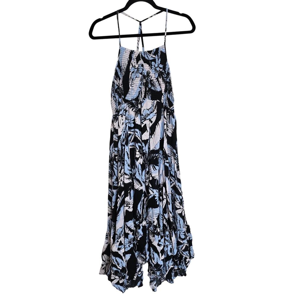 Intimately Free People Heat Wave Printed Maxi Dress Black Size Large Women's - Picture 2 of 4